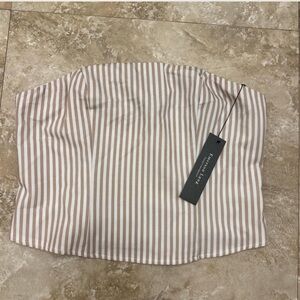 Striped Tan and White Women's Skirt